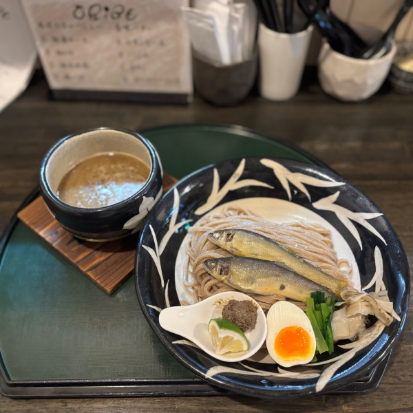 「鮎つけ麺~鮎のコンフィ添え~」@ORIBEの写真