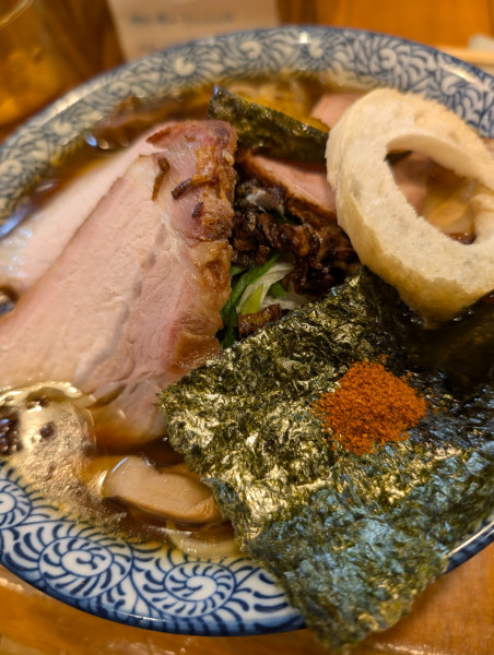 「カリフリねぎそば・カリフリチャーシュー増し」@らーめん森や。の写真