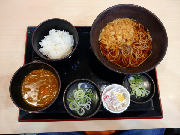 「朝セット納豆（480円）＋カレールー（クーポン利用）」@ゆで太郎 大井競馬場前店の写真