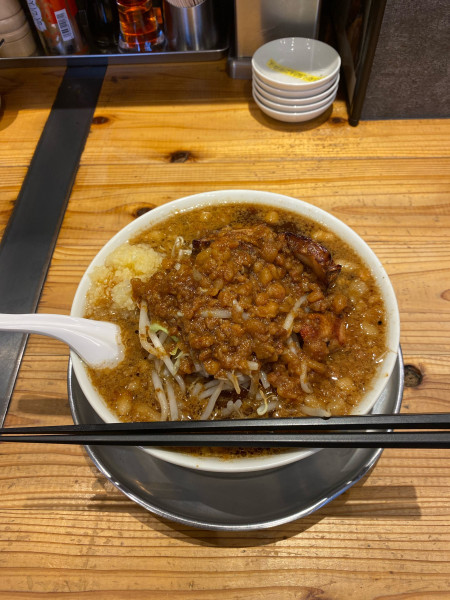 「オノ二郎並」@ぶらっくラー麺 しょうや 神辺店の写真