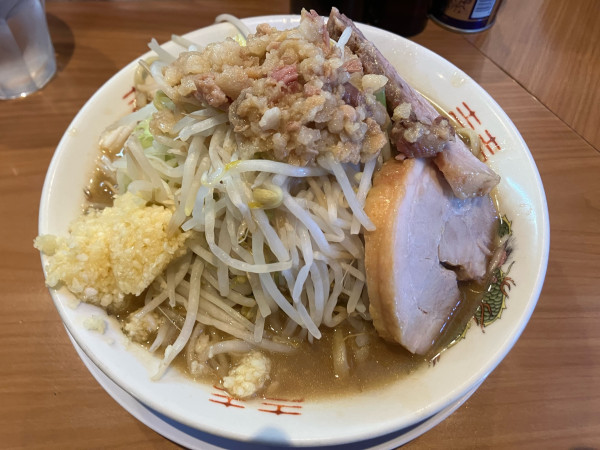 「小らーめん(野菜マシ、ニンニクちょいマシ)　900円」@麺処 ほん田 東十条店の写真