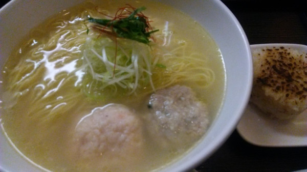 「あら炊き塩らぁめん へしこ焼きおにぎり付き 1170円」@麺屋 海神の写真