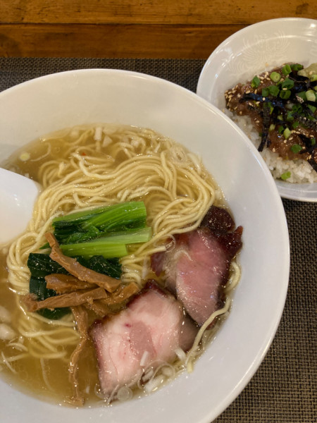 「塩、ねぎとろご飯」@らーめん穀雨の写真
