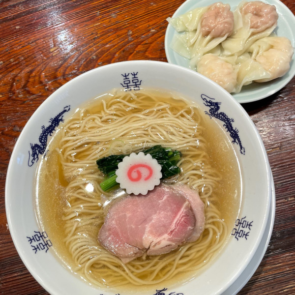 「中華そば【肉2個、海老2個】1,400円」@中華蕎麦にし乃の写真