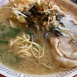 博多ラーメン香美美味すっきり味+替玉+辛子高菜+壺ニラシャキネギ