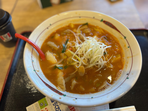 「辛味噌もつラーメン」@福よし 青梅店の写真