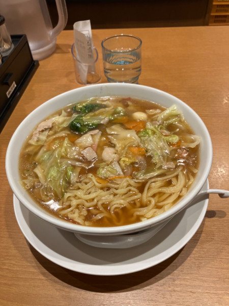 「五目あんかけラーメン大盛り」@日高屋 雑色駅前店の写真