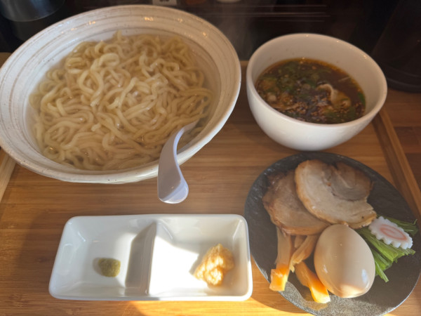 「コク旨醤油釜揚げつけ麺　全盛」@らぁめん 麺彩家の写真