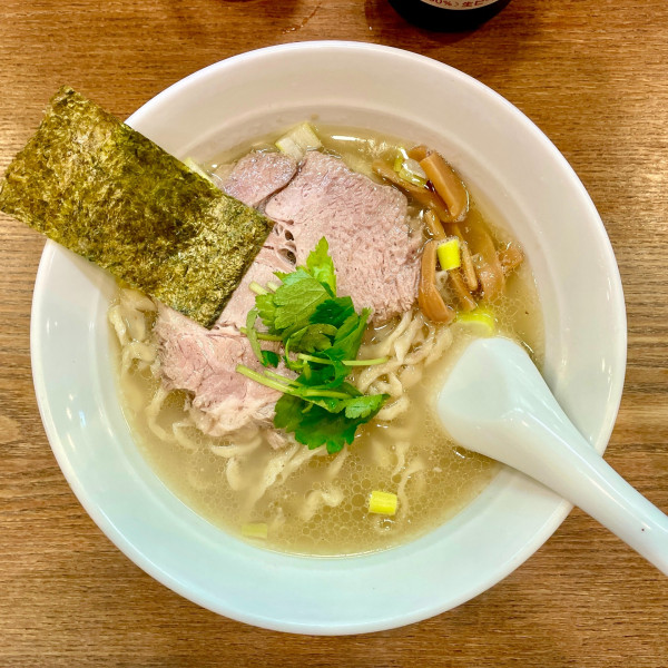 「キリン一番搾り → 塩らぁめん」@らぁめん山と樹の写真