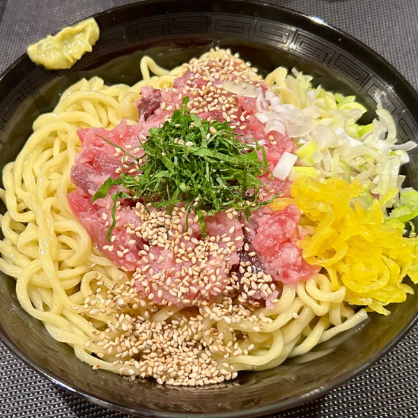 「ネギトロ冷し中華（大盛）＋無料追い飯」@廻麺 鶏千の写真