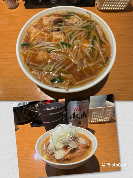 「もつ煮＋肉あんかけそば 他」@らあめん 雅知の写真