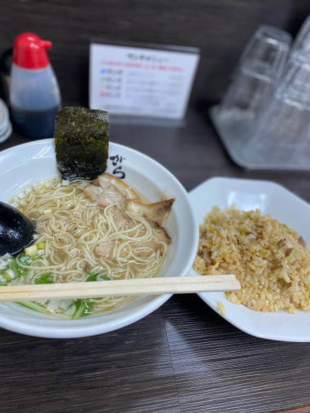 「Aランチ鶏油塩らーめん」@らーめん家 がらの写真