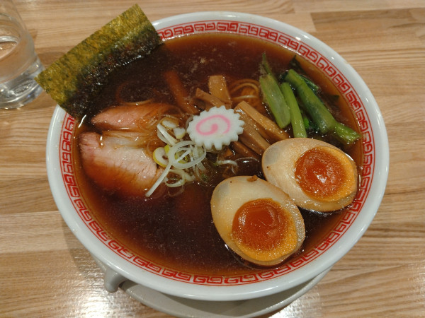 「味玉中華そば炭火吊るし焼き2枚¥1100-」@麺や みかんの写真