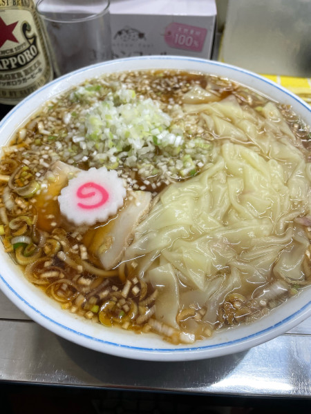 「ワンタンメン コマネギ」@中華そば みたかの写真