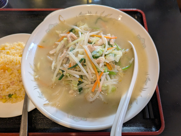 「タンメンセット：780円＋消費税」@常記の写真