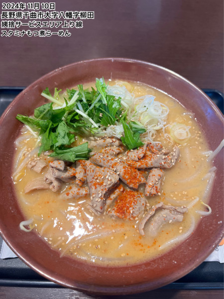 「スタミナもつ煮らーめん」@信州みそめん舎の写真