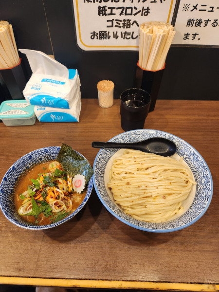 「秩父味噌つけ麺大葉ver大盛」@狼煙 東大宮店の写真