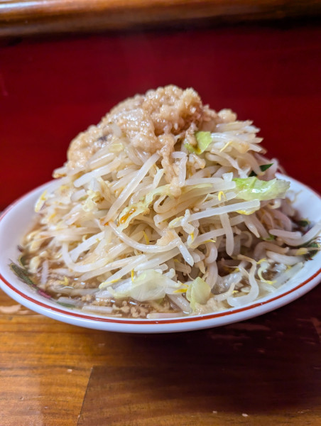 「ラーメン+ヤサイw」@ザ・ラーメンスモールアックスの写真
