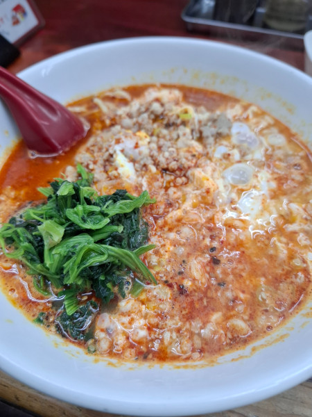 「上大岡西たんたたん太麺９００円中辛」@らーめん ドラごんちの写真