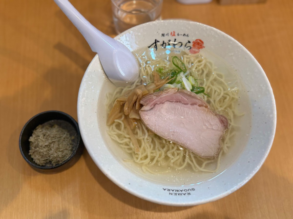 「塩らーめん 900円＋無料とろろ昆布」@旭川塩らーめん すがわら 人形町店の写真