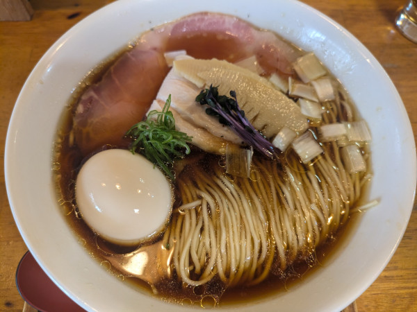 「黄金大吟醸醤油(980円)+味玉(120円)」@麺栞 みかさの写真
