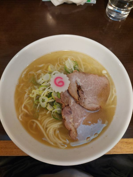 「塩ラーメン+セットわらじかつ丼 1600円」@らーめん紬麦の写真