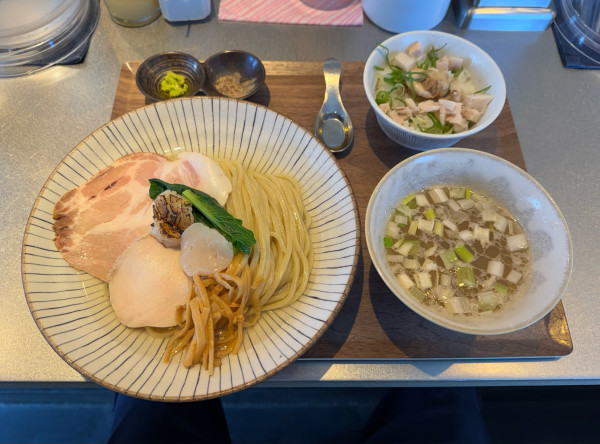 「【限定】帆立の昆布水つけ麺」@麺や くろえもんの写真