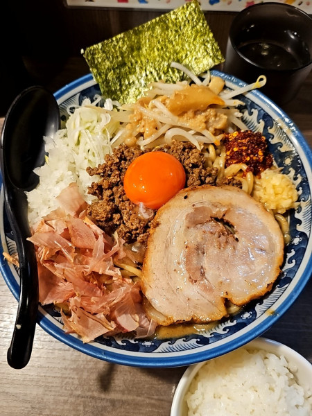 「【限定】味噌まぜそば特盛と🍚」@狼煙 〜NOROSHI〜の写真