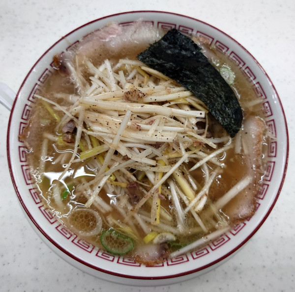 「ネギ中華そば(麺少なめ、1100円)」@マルショーラーメン ヨドバシAkiba店の写真
