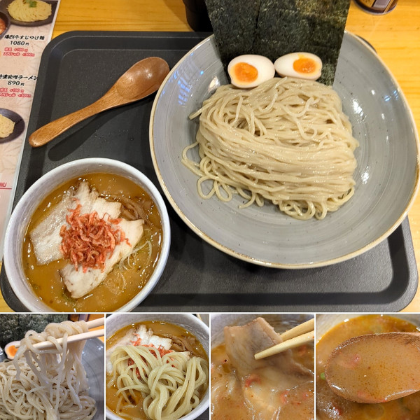 「海老つけ麺+味玉=1080円」@たけろくらーめん 浅草店の写真
