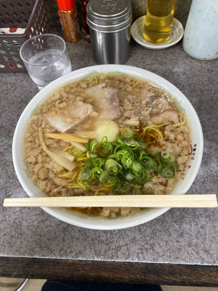 「中華そば大盛脂マシマシニンニクトッピング」@つたふじ 福山支店の写真