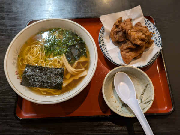 「唐揚ラーメン：900円」@そば処 ふじやの写真
