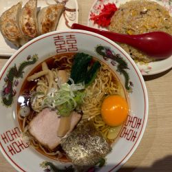 平日限定ランチセット　特製油ラーメン＋半チャーハンセット