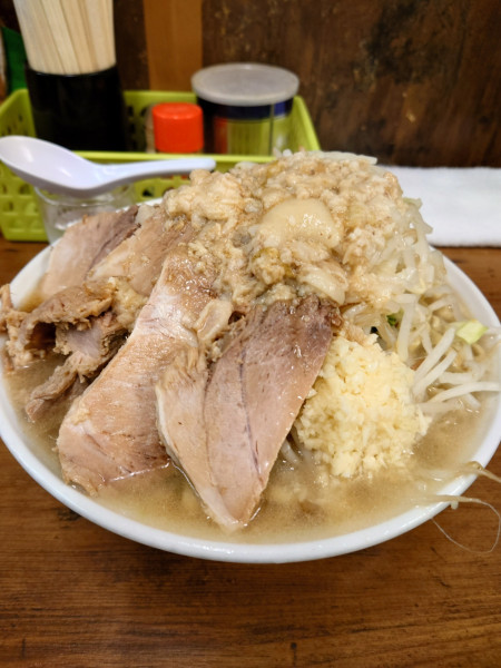 「大豚  ネギ    全部」@ラーメン二郎 品川店の写真