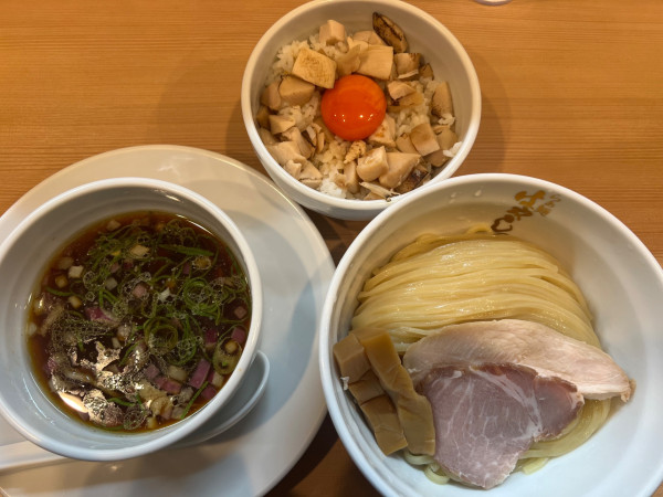 「つけ麺950円+親子丼350円」@らぁ麺 はやし田 浅草店の写真