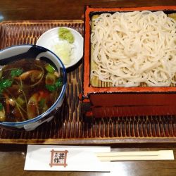 鴨せいろ＋たこの唐揚