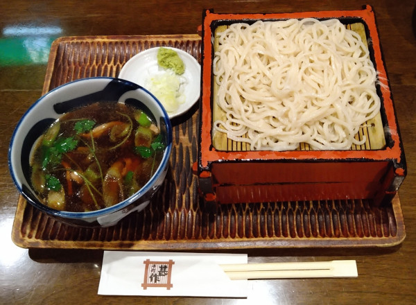 「鴨せいろ＋たこの唐揚」@手打そば 甚作の写真