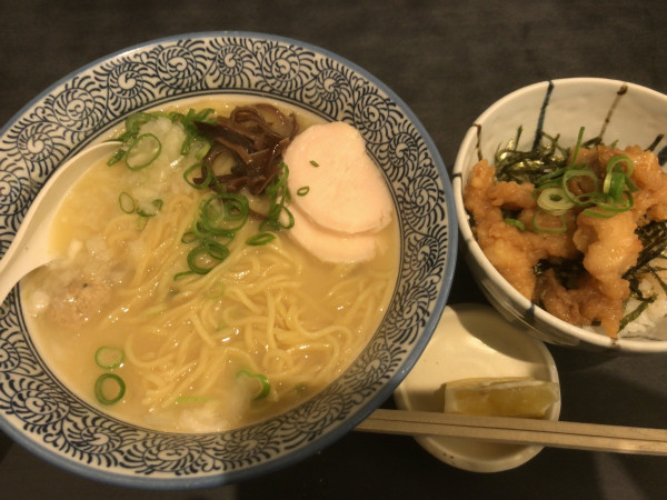 「濃厚鶏白湯そば＋鶏天丼」@濃厚鶏そば 晴壱の写真