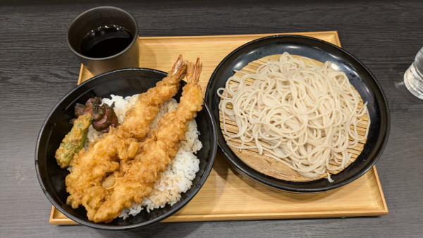 「[店鋪限定][期間限定]大海老天丼セット[数量限定]」@小諸そば 赤坂店の写真