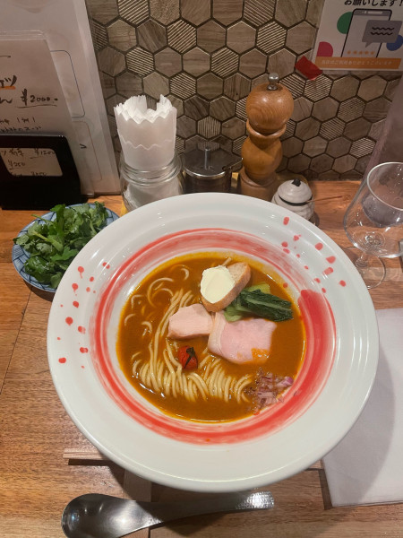 「元祖海老丸らーめん パクチー」@海老丸らーめんの写真