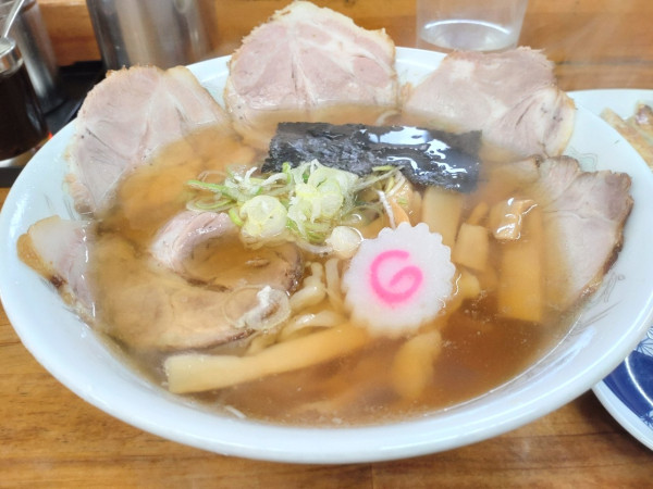 「手打チャーシューメン+餃子」@藤屋の写真