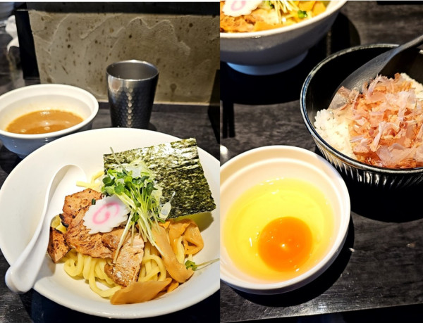 「【限定】つけ麺と卵かけご飯」@拉麺 名もなき店の写真