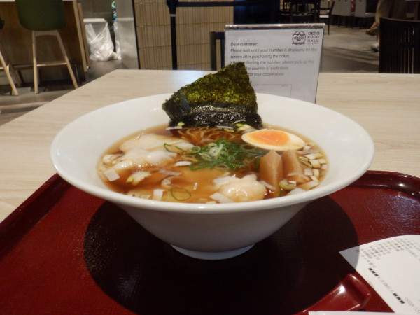 「大江戸「醤油」ラーメン　並盛」@大江戸フードホールの写真