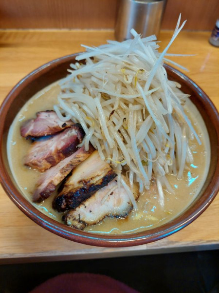 「味玉味噌チャーシュー麺大盛+もやし+ライス」@味噌っ子 ふっくの写真