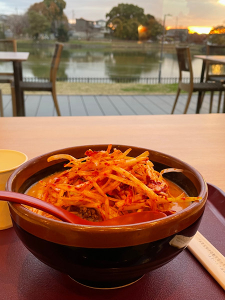「北海道味噌肉ネギらーめん　￥１０８０」@麺場 田所商店 大府PA(下り)店の写真