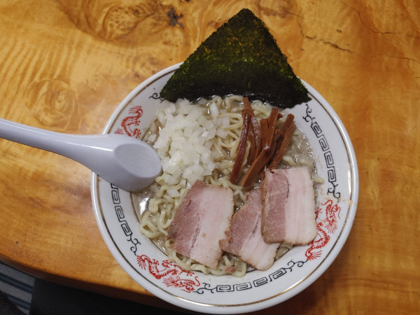 「背脂煮干中華　和え玉　800+200円」@福島屋の写真