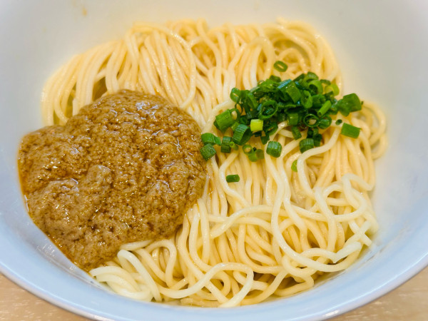 「オマール・蟹味噌の和え玉 500円」@煮干中華そば 結。の写真