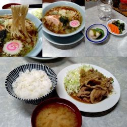 『豚バラ生姜焼定食+ラーメン(¥1200+850)』