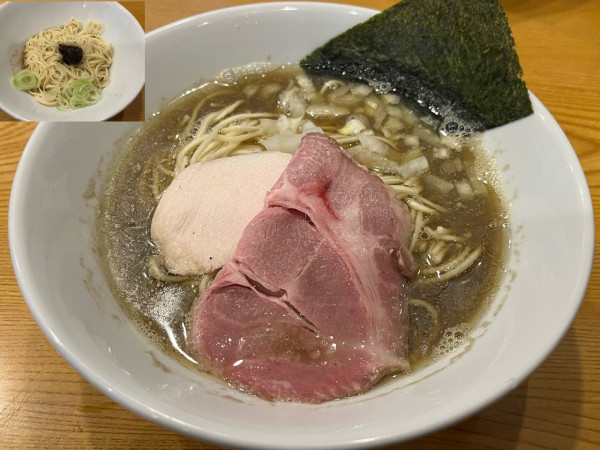 「純煮干しそば+烏賊の和え玉」@中華そば 児ノ木の写真