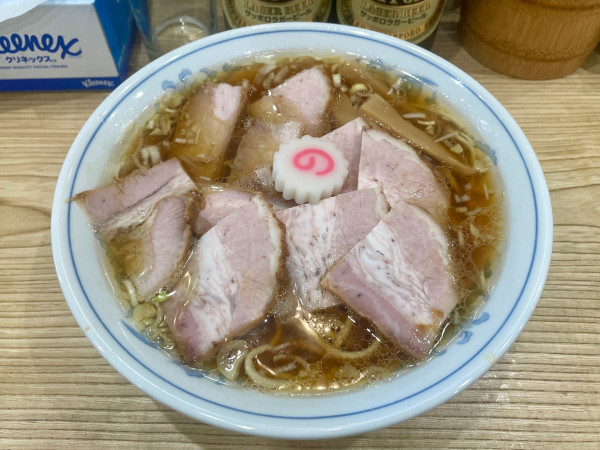 「サッポロ赤星２本＋まかないチャーシュー皿他→チャーシューメン」@らーめん 高尾の写真